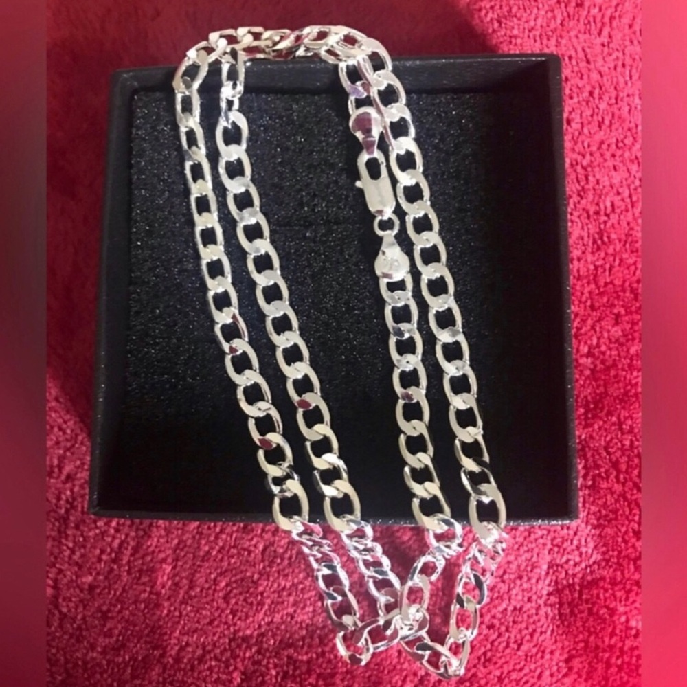 20” Sterling Silver Figaro Chain Necklace